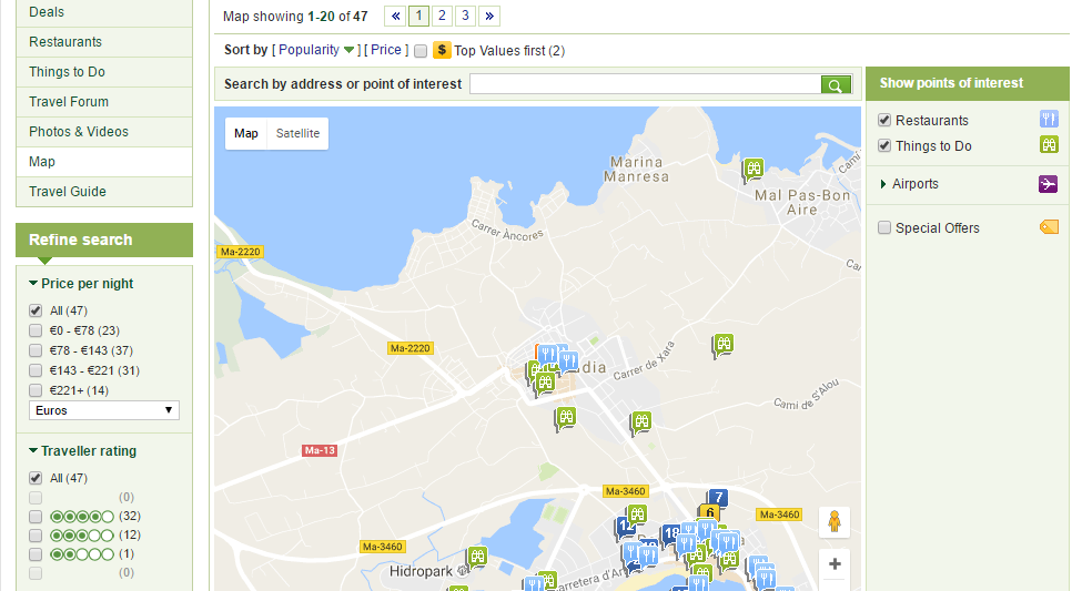 alcudia old town map trip advisor